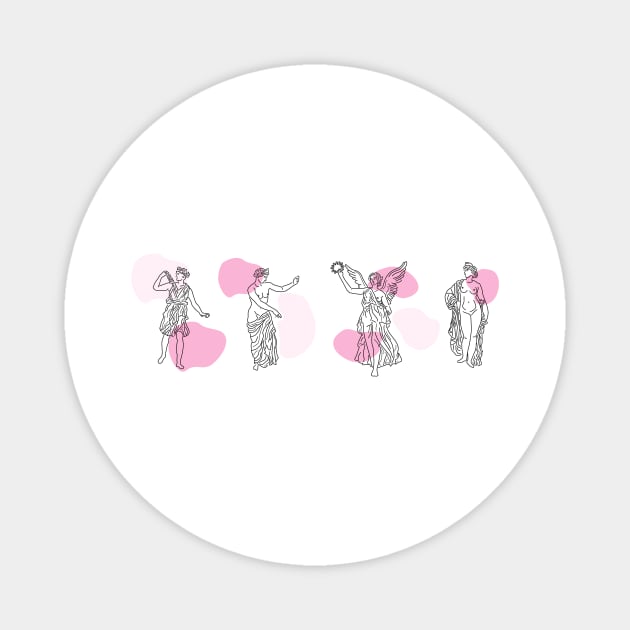 Greek Goddess pink Magnet by candelanieto